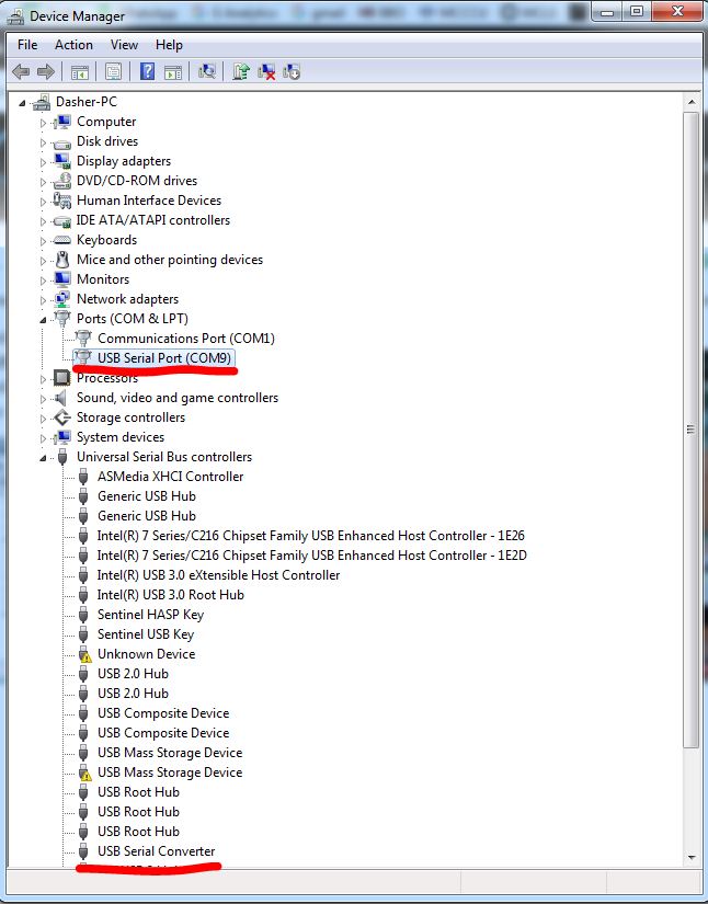view of device manager