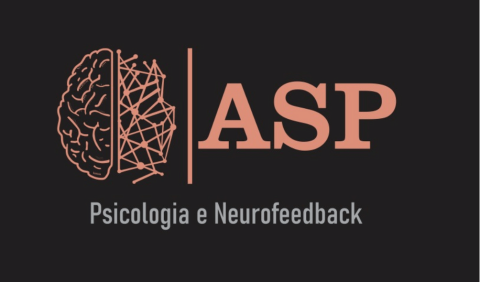 Logo preta escrita em rose gold ASP Psicologia Neurofeedback