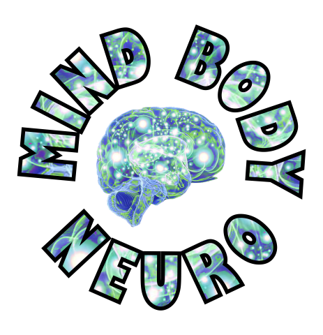 Brain image with text Mind Body Neuro circling the center